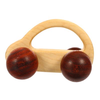 TOYANDONA Wooden Hand Push Car with Rounded Edges Maple Grasping for Fine Motor Skills and Hand Eye Coordination Development