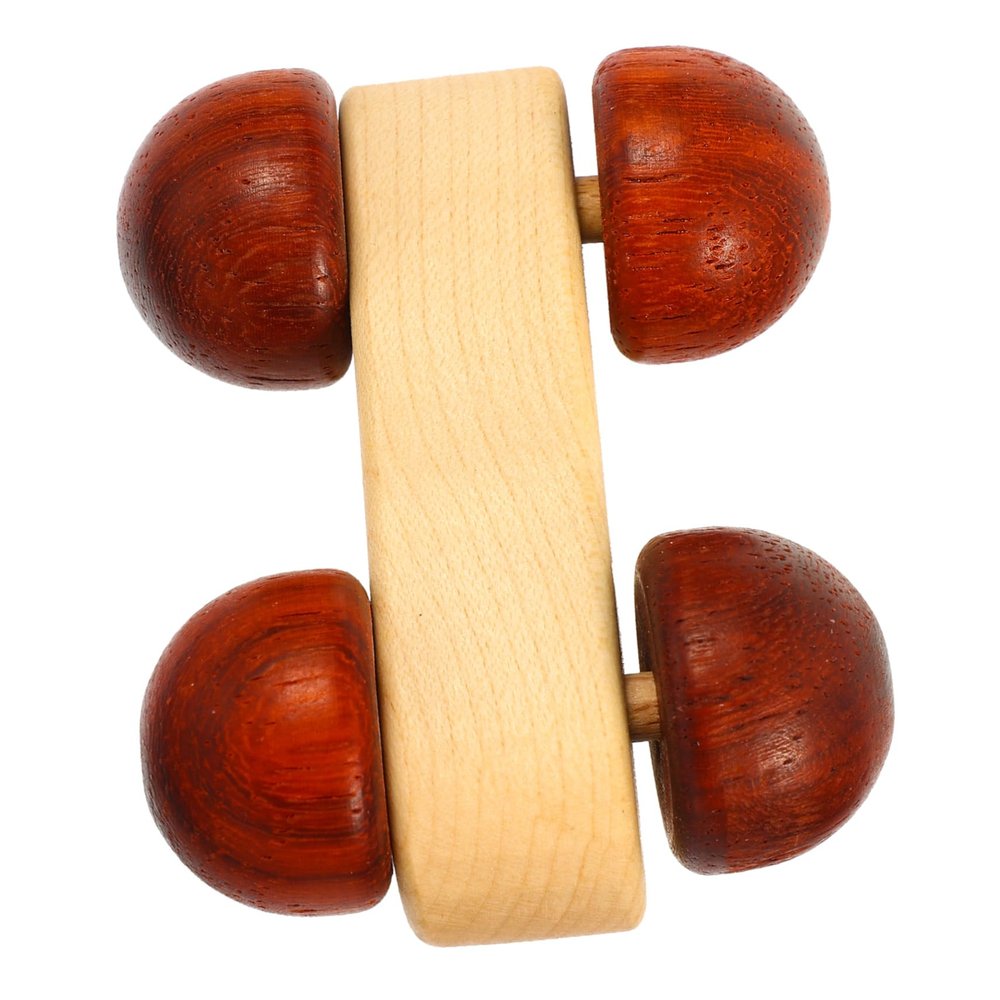 Abaodam Wooden Car for Grasping and Fine Motor Skills Development Hand Grip Plaything with Maple and Rounded Corners Friendly for Easy Holding and Safe Rolling Entertainment