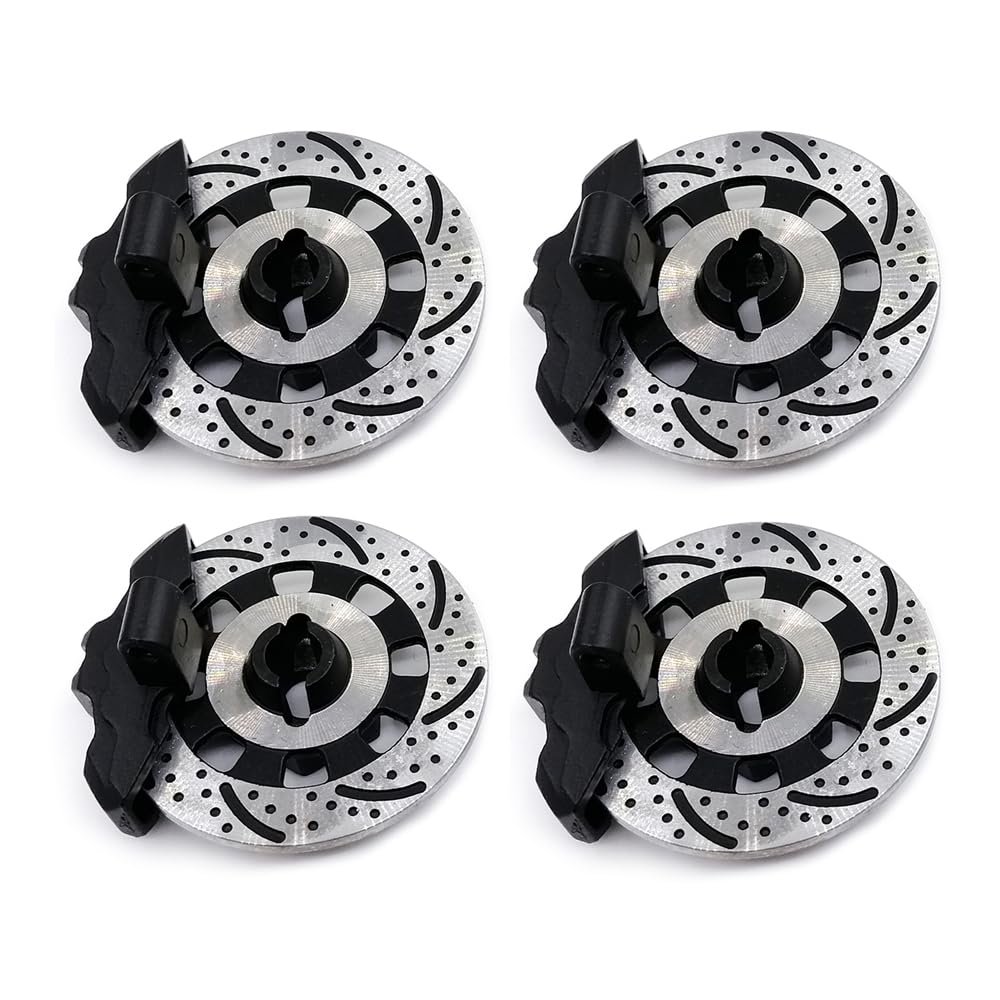 AMZRC 4Pcs Metal Disc Brake Rotors & Calipers 8567 8569 Upgrade Part for Rc Car 1/7 Traxxas UDR Unlimited Desert Racer 85076-4 85086-4