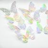 12-Pack Dreamy Silver Butterfly Cupcake Toppers - 3D Folding Butterfly Cake Decorations - Elegant Glitter Party Supplies for Birthdays & Weddings view 2