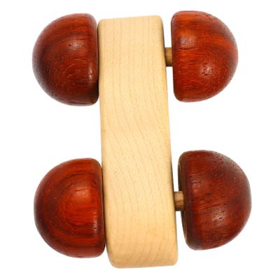 BESPORTBLE Wooden Hand Push Car with Rounded Edges for Safe Grasping and Exercising Smooth Sanded Maple Vehicle for Imaginative Play and Grip Development