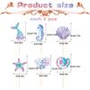 12-Pack Mermaid Cupcake Toppers - Glitter Under The Sea Cake Decorations - Mermaid Tail & Seahorse Party Supplies for Girls Birthday, Baby Shower & Ocean Theme Party view 4