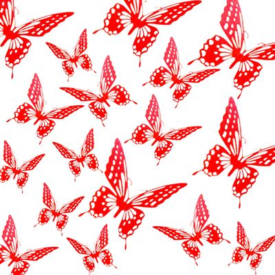 12-Pack Red Butterfly Cupcake Toppers - 3D Folding Butterfly Cake Decorations - Elegant Party Supplies for Birthday, Wedding & Valentine's Day