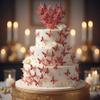 12-Pack Red Butterfly Cupcake Toppers - 3D Folding Butterfly Cake Decorations - Elegant Party Supplies for Birthday, Wedding & Valentine's Day view 2
