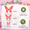 12-Pack Red Butterfly Cupcake Toppers - 3D Folding Butterfly Cake Decorations - Elegant Party Supplies for Birthday, Wedding & Valentine's Day view 4