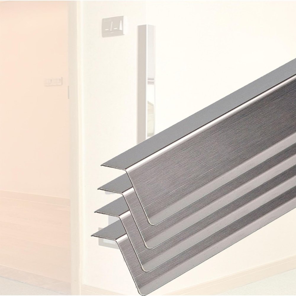 20 52 68 80 90 96 in Long Wall Corner Guard Metal, Wall Edge Protectors Guards for Cabinets/Fireplaces, Aluminum Corner Guards for Protect Walls Sharp Furniture(4pcs,L88 x W1.4in)