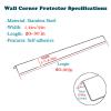 20 52 68 80 90 96 in Long Wall Corner Guard Metal, Wall Edge Protectors Guards for Cabinets/Fireplaces, Aluminum Corner Guards for Protect Walls Sharp Furniture(4pcs,L88 x W1.4in) view 2