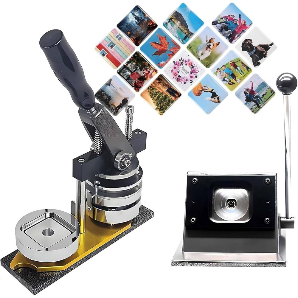 Badge Maker Machine, Fridge Magnet Maker Machine | DIY Refrigerator Magnet Crafting Kit for Kids & Adults,Create Custom Personalized Fridge Decor, Arts & Crafts Activity Supplies