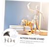 Beaupretty Clear Action Figure Stand with Fire Effect Base Flexible Model Bracket for Displaying Dolls and Series Models Multi Connectable Support Rack for Home and Store Use view 4