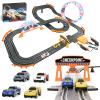 2-in-1 Slot Car Race Track Sets - Electric Race Car Track with 4 High-Speed Racing Cars, Dual Racing Game Lap Counter Circular Overpass Tracks, Remote Control Cars Toys/Gift for Boys Kids Ages 8-12 view 1