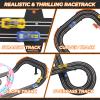 2-in-1 Slot Car Race Track Sets - Electric Race Car Track with 4 High-Speed Racing Cars, Dual Racing Game Lap Counter Circular Overpass Tracks, Remote Control Cars Toys/Gift for Boys Kids Ages 8-12 view 3