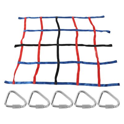 3 Colors Climbing Net for Kids 661lb Load Bearing 6.1x4.8ft High Strength Polyester Climbing Cargo Net for Outdoor