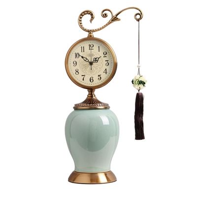 YWMLFZ Bell Living Room Household Desktop Retro Chinese Quartz Clock Pendulum Clock Silent