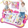 Cyiecw 3-in-1 Unicorn Musical Mat, Piano Drum Play Mat Unicorn Gifts for 1 2 3 Year Old Girls, Sensory Early Educational Musical Learning Toys for Baby Boys, Birthday Gift for Toddlers 1-5 Years Old view 1