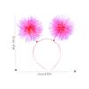 Beaupretty Pompom Headband for Women Flexible Bopper Hair Hoop Party Favor Birthday Valentines Day Year Accessories Pink Ball Headwear view 2
