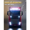 URFunModel 1/18 RC Semi Trailer, 2.4G Full-Proportional 6x4 770S Heavy Duty Tractor Truck with Lights, 2.7KM/H RWD RC Semi-Truck Remote Control Construction Vehicle Toy Gift -RTR view 4