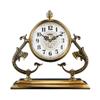 YWMLFZ Metal Plated Copper Seat Bell Sitting Room Quartz Clock Ornaments Chinese Desktop Desktop Clock view 1
