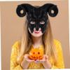 Abaodam Halloween Ox Horn Mask Lightweight Masquerade Half Face Costume Accessory for Party Cosplay and Halloween Decorations view 4