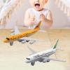 2Pcs Airplane Model Children Toy Plane Simulated Ornament Toy Aircraft for Keepsake Fireplace Home Tabletop, Yellow White view 4