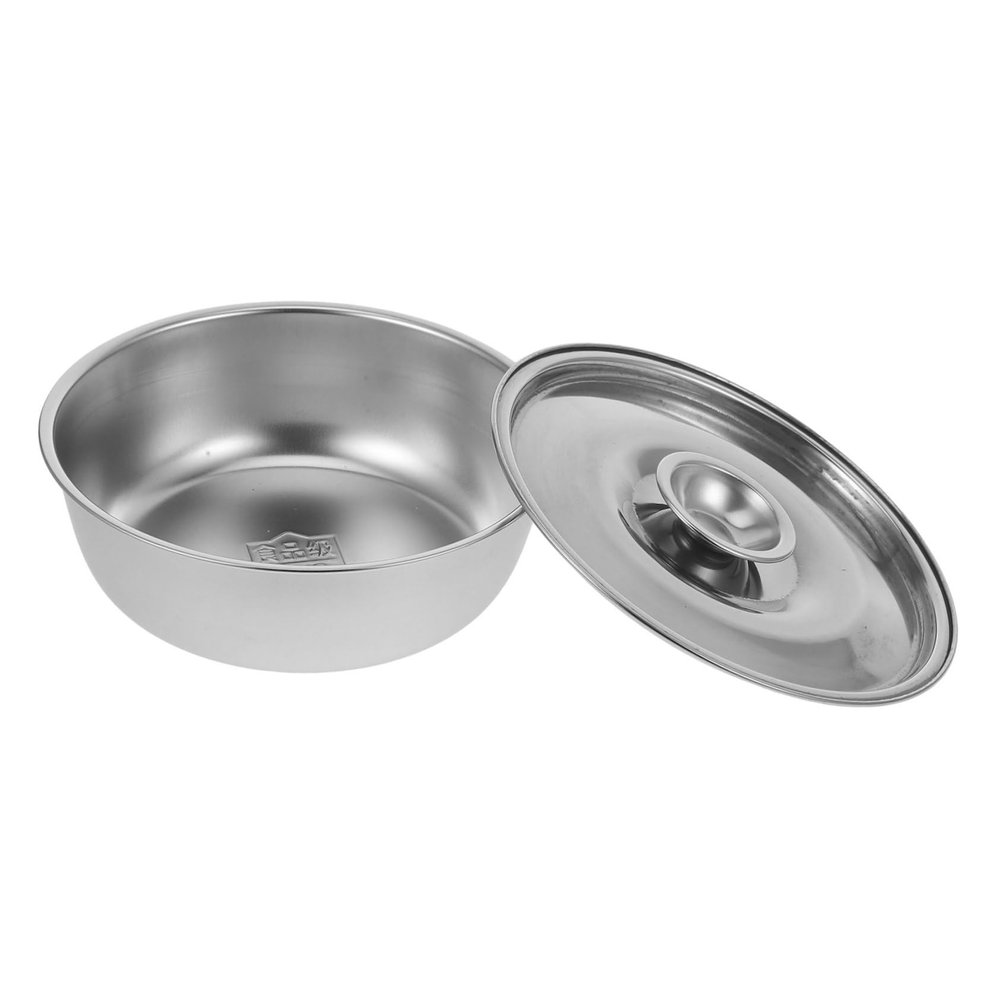 Beaupretty Stainless Steel Bowl with Lid Portable Food Container for Eating Bowl for Home and Kindergarten Use