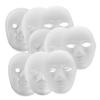Abaodam 9pcs White DIY Paintable Masquerade Masks Unpainted Paper Pulp Cosplay Accessories for Carnival Halloween Role Playing Parties Suitable for Men Women Includes Male Female Peking view 1