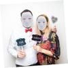 Abaodam 9pcs White DIY Paintable Masquerade Masks Unpainted Paper Pulp Cosplay Accessories for Carnival Halloween Role Playing Parties Suitable for Men Women Includes Male Female Peking view 3