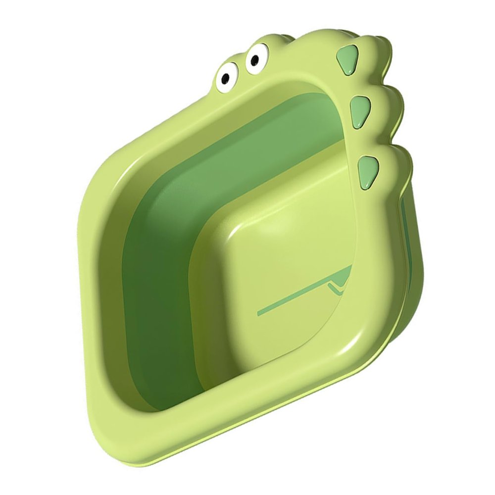 Beatifufu Thickened Foldable Wash Basin Green Washbasin Compact Bath Container for Newborns Kitchen Bathroom Multifunctional Gift Choice