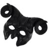 Beaupretty Ox Horn with Elastic Band Half Face Black Holiday Mask for Halloween Costume Carnival Cosplay Festival Party Accessory for Men and Women view 1