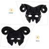Beaupretty Ox Horn with Elastic Band Half Face Black Holiday Mask for Halloween Costume Carnival Cosplay Festival Party Accessory for Men and Women view 3