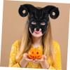 Beaupretty Ox Horn with Elastic Band Half Face Black Holiday Mask for Halloween Costume Carnival Cosplay Festival Party Accessory for Men and Women view 4