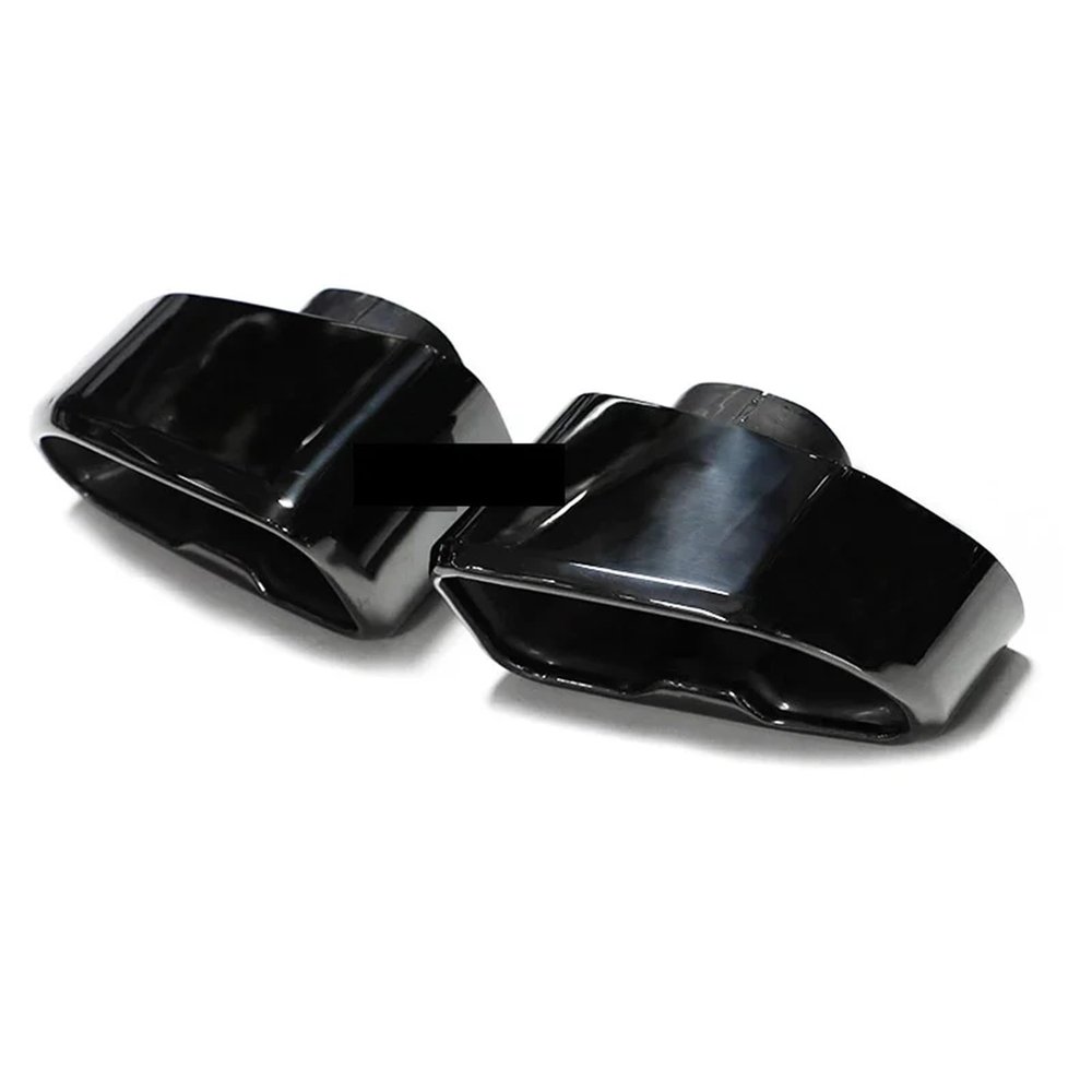 Compatible for X3X4G01G02 exhaust tip modification of the car's square mouth tail throat square tail nozzle 18 to 21(Black pair)