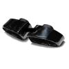 Compatible for X3X4G01G02 exhaust tip modification of the car's square mouth tail throat square tail nozzle 18 to 21(Black pair) view 1