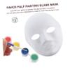 BESPORTBLE 9pcs DIY White Paintable Paper Masks for Masquerade Party Hand Painted Blank Face Masks for Carnival Halloween Role Playing Includes Male Female and Peking Opera Designs view 3