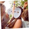 BESPORTBLE 9pcs DIY White Paintable Paper Masks for Masquerade Party Hand Painted Blank Face Masks for Carnival Halloween Role Playing Includes Male Female and Peking Opera Designs view 4