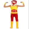 WWE Hulk Hogan Boys Costume with Shirt, Pants Belt, Bandana, and Wrist Cuffs for Kids | Wresting Halloween Outfit X-Large view 3