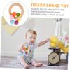 Beaupretty 2pcs Ring Rattle Soothing Handheld Grasp Shake Shakers for Fine Motor Skill Development and Separation Anxiety Relief view 2