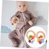 Beaupretty 2pcs Ring Rattle Soothing Handheld Grasp Shake Shakers for Fine Motor Skill Development and Separation Anxiety Relief view 3