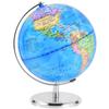 KISEER 8 Inch World Globe Rotating Earth Spinning Globe with Heavy Metal Stand for Kids Geography Classroom Education or Office Home Decorations view 1