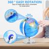 KISEER 8 Inch World Globe Rotating Earth Spinning Globe with Heavy Metal Stand for Kids Geography Classroom Education or Office Home Decorations view 3