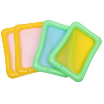 Beaupretty 4Pcs Inflatable Sand Tray for Creative Sand Molds with Ocean Shapes Portable Beach Play Mat for Random Colors Random Color