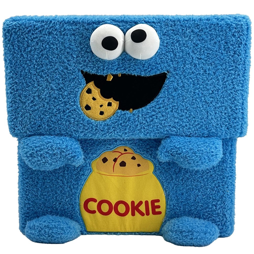 Happy Nappers Sesame Street: Storables 12" Box - Cookie Monster - Character Themed Bin, Fabric Storage Container, Opening Top Lid, Holds Toys Books & More, Licensed
