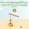 PlanToys Wooden Ballet Spinning Top | Montessori Inspired Pull String Toy for Cause & Effect, Coordination & Motion Control | Eco Friendly Spinning Toy for Fine Motor Skills & Creative Play view 2