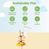 PlanToys Wooden Ballet Spinning Top | Montessori Inspired Pull String Toy for Cause & Effect, Coordination & Motion Control | Eco Friendly Spinning Toy for Fine Motor Skills & Creative Play view 3