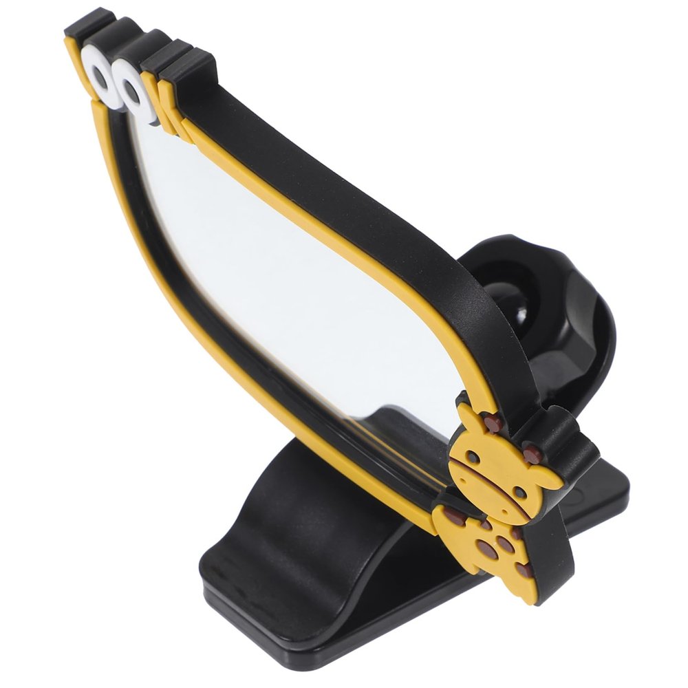Wakauto Wide Angle Car Mirror with Clip Design Rear Facing Monitor Mirror for Safe Observation Rubber and Glass Construction Fit for All Vehicles