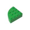 Gobricks 2577 Brick Round Corner 4x4 Full Brick, Bright Green, 10 pcs view 1