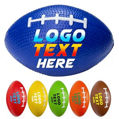 10/50/100 PCS Custom Stress Balls with Logo Text Personalized Stress Balls Bulk for Adults Kids Relief Encouraging for Office,School,Events (Football Stress Ball)