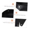 Abaodam Foldable PU Leather Dice Tray for Tabletop Gaming Desktop Storage Holder with Snap Corners Practical Party Dice Case and Decorative Organizer in Black Large view 3