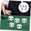 BESPORTBLE 5pcs Mahjong Dice Cubic Shape Portable Game Props for Home Party Bar Lightweight Board Game Accessories with Fine Workmanship view 2