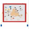 Playscapes Magnetic Toddler Activity Wall Panel Toy  Interactive Wall Busy Board  Melamine Frame & Acrylic Panel with 2 Wands  Easy Installation, No Loose Pieces, Easy-to-Clean  Tic Tac Toe, Red view 1