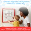 Playscapes Magnetic Toddler Activity Wall Panel Toy  Interactive Wall Busy Board  Melamine Frame & Acrylic Panel with 2 Wands  Easy Installation, No Loose Pieces, Easy-to-Clean  Tic Tac Toe, Red view 2